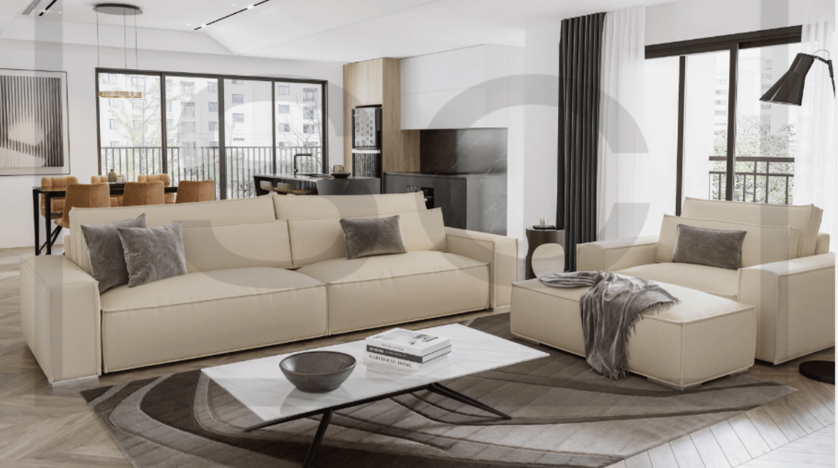 The Broadgate - an on-trend neutral sofa in 'Sandbanks' cream