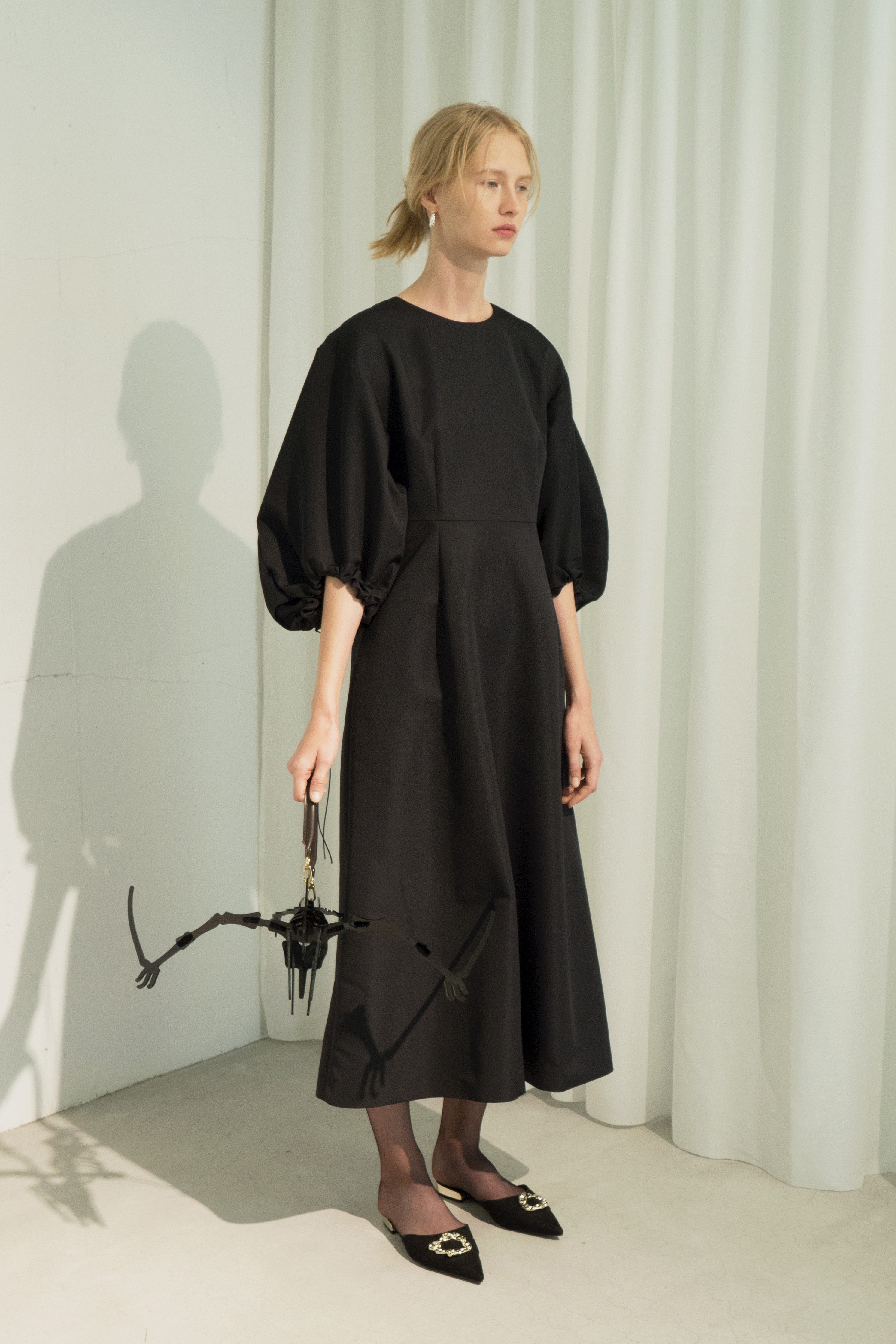 YOHEI OHNO shirring nylon dress-