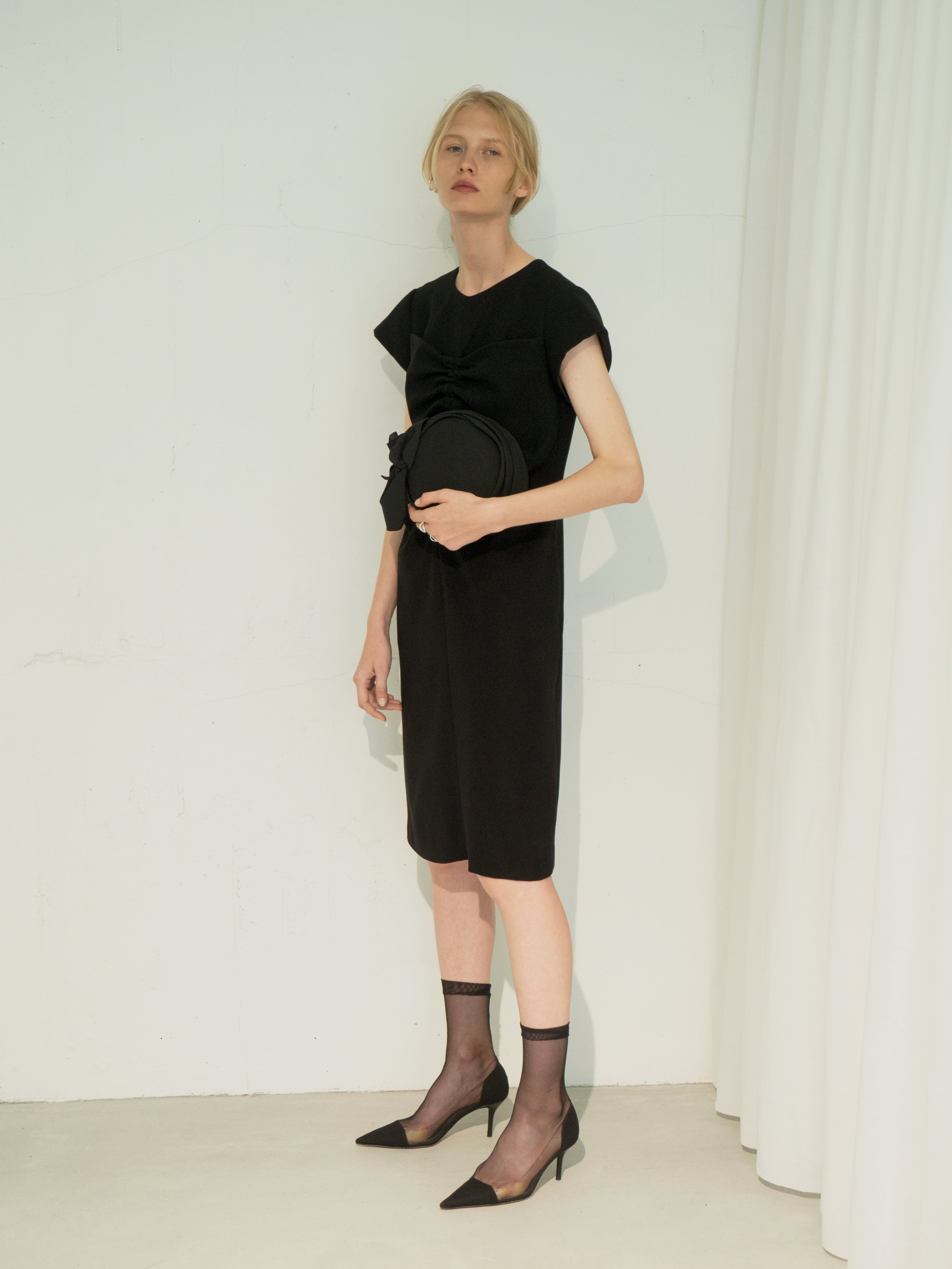 YOHEI OHNO shirring nylon dress-