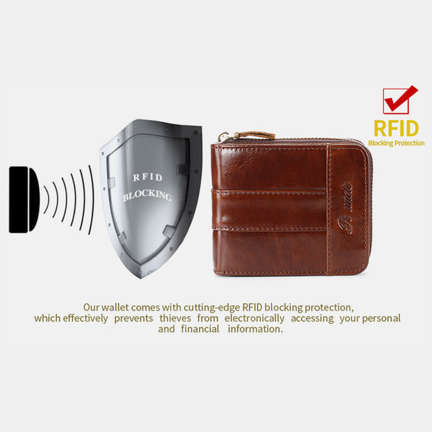 RFID Large Capacity Vintage Short Wallet – Esensbuy