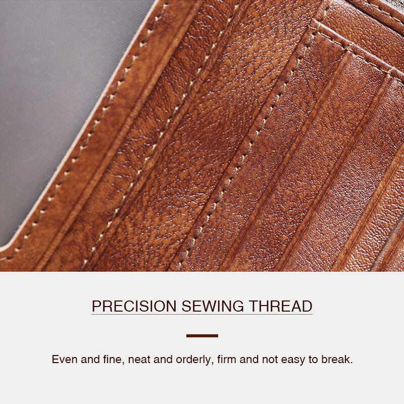 RFID Retro Genuine Leather Tri-fold Wallet – Esensbuy