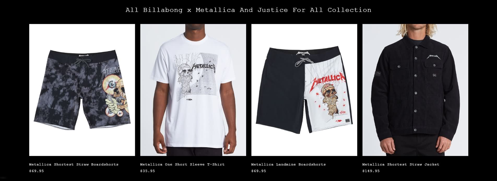 Billabong Mens | Metallica Collection Lookbook