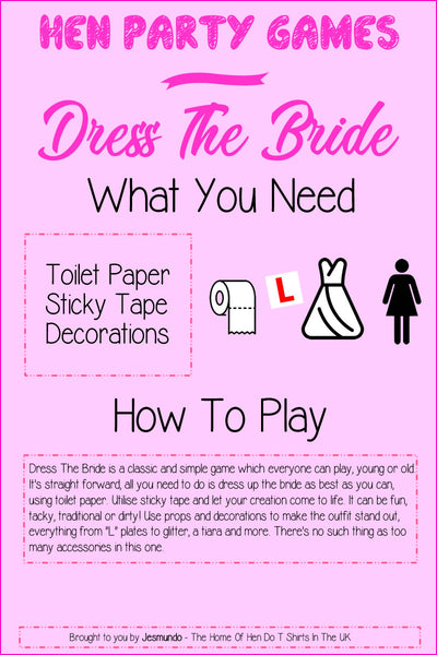 Dress The Bride - Hen Party Games