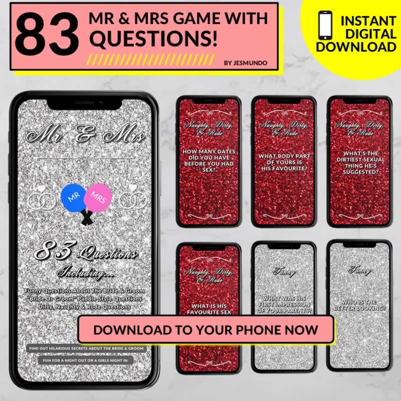 MR & Mrs Game Download With Questions For The Bride And Groom