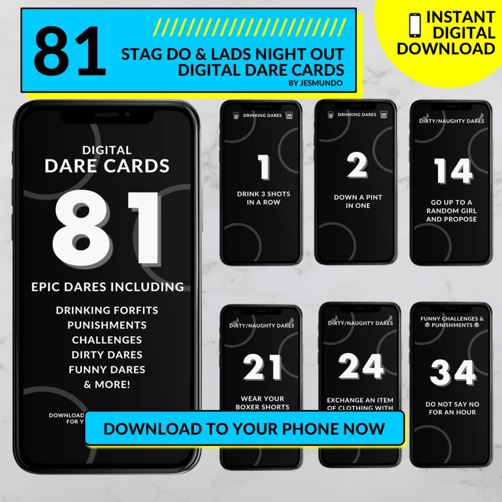 Stag Do Dare Cards Download