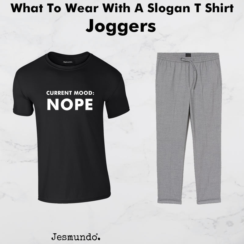 Slogan T-Shirt With Joggers