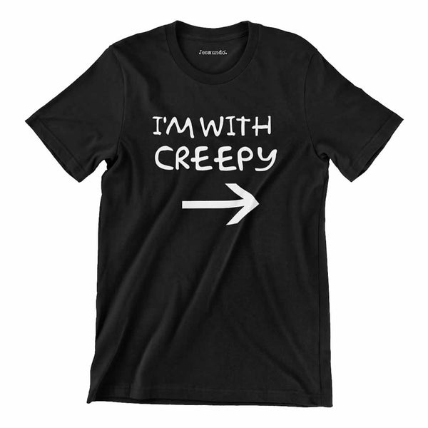 I'm With Creepy Funny Halloween T-Shirt