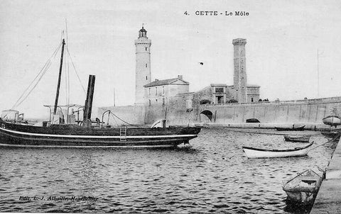 ancienne carte postale de Sète Le Môle