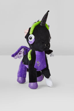 ♡ emo skeleton kitty black plushie (holdable)