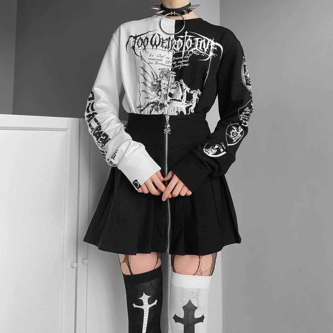 Nu Goth Fashion in Black & White
