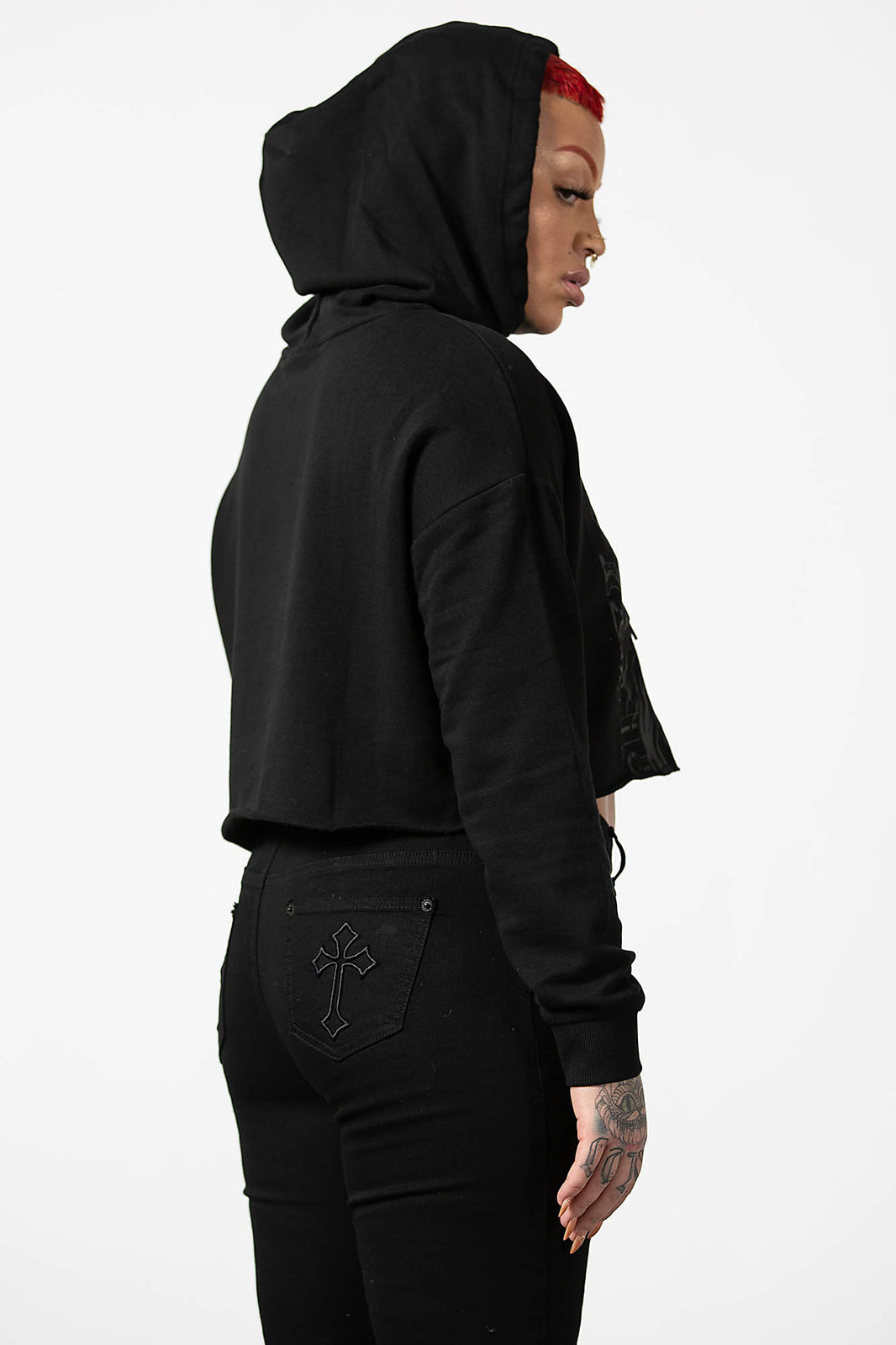 Bellow Cropped Hoodie | Killstar