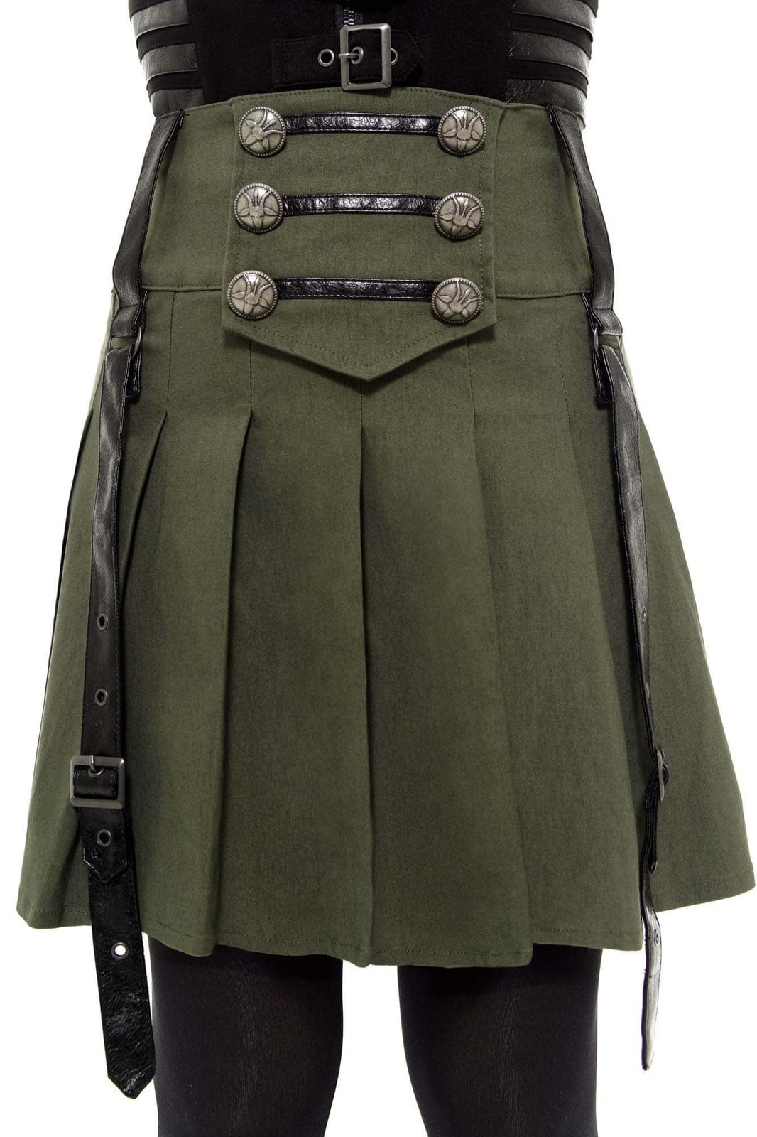 Dark Academy Mini Skirt [KHAKI] | Killstar