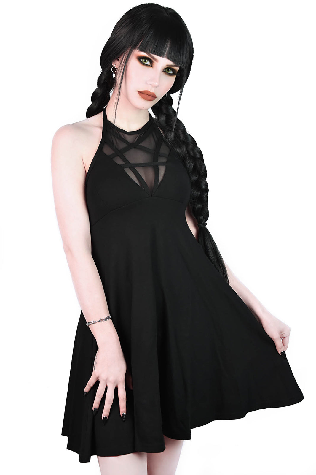 Cherry - Elegant Gothic Lolita EGL Girl with Creepy Pet Rag Doll Rabbit Big  Eyes Gothic Art Print