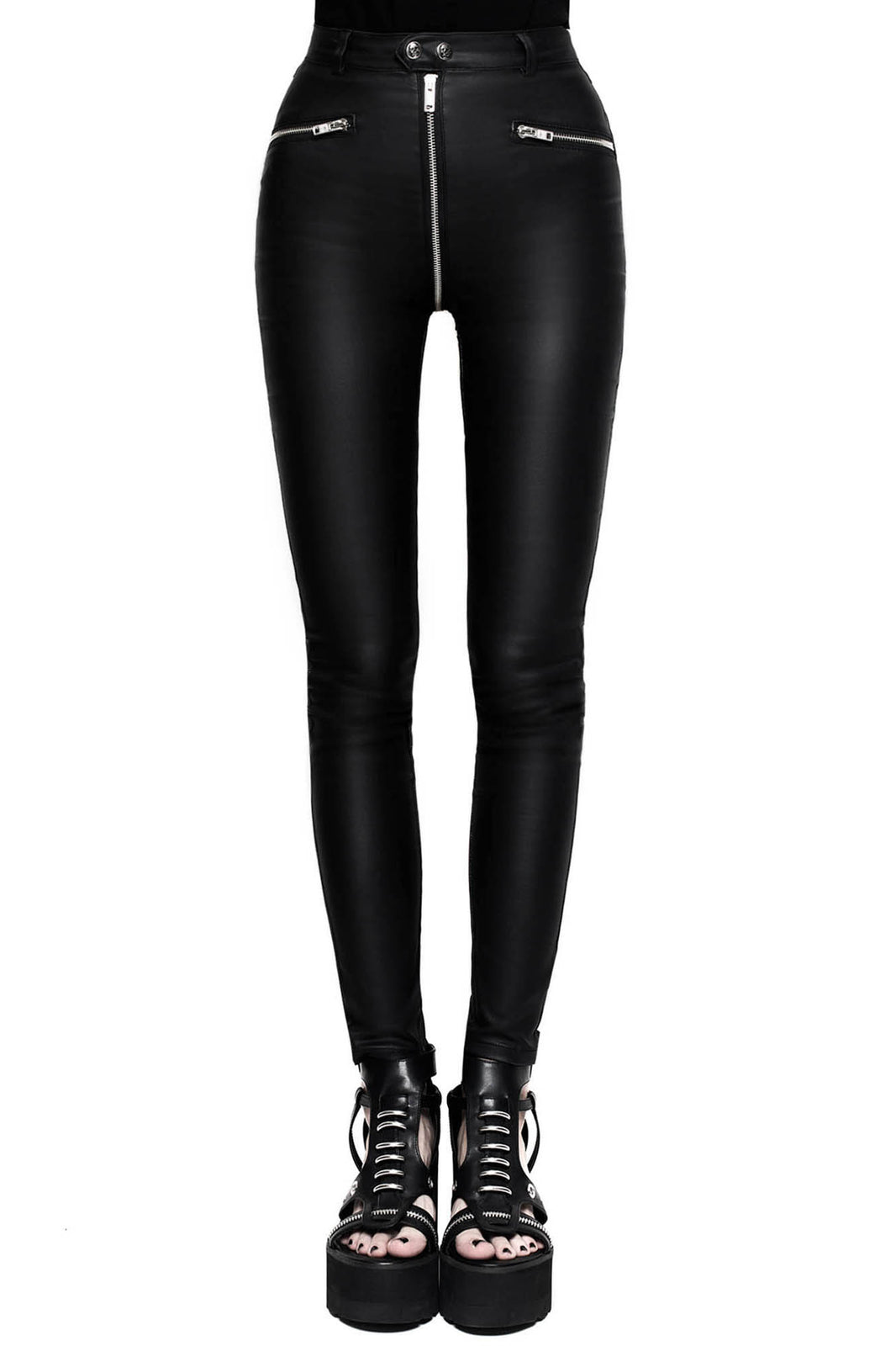 Larissa Coated Trousers | Killstar