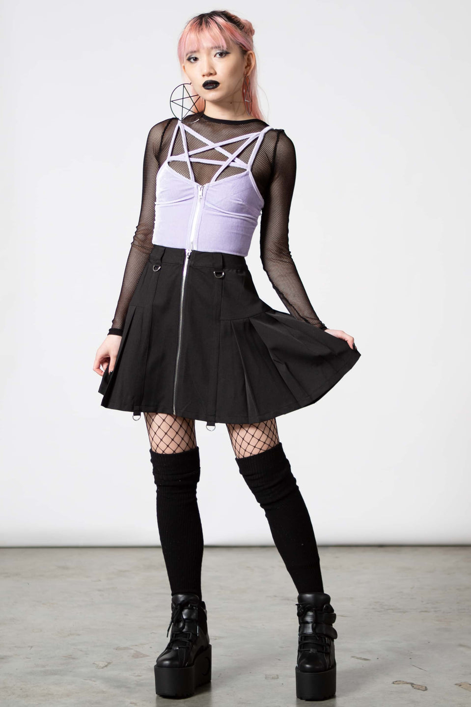 Lost In Sin Zip Top [PASTEL LILAC] | Killstar