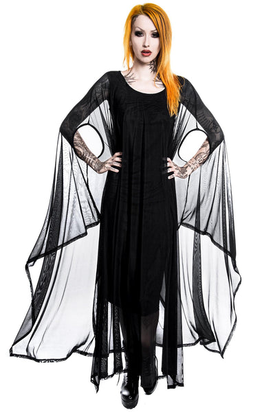Mystic Hannah Hell Mesh Maxi | Goth Dress | KILLSTAR - UK Store