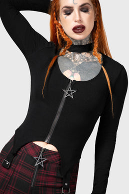 Killstar Oherworld Drawstring Bag Goth Corset Detail Goth Punk Grunge  KSRA007655 - Fearless Apparel