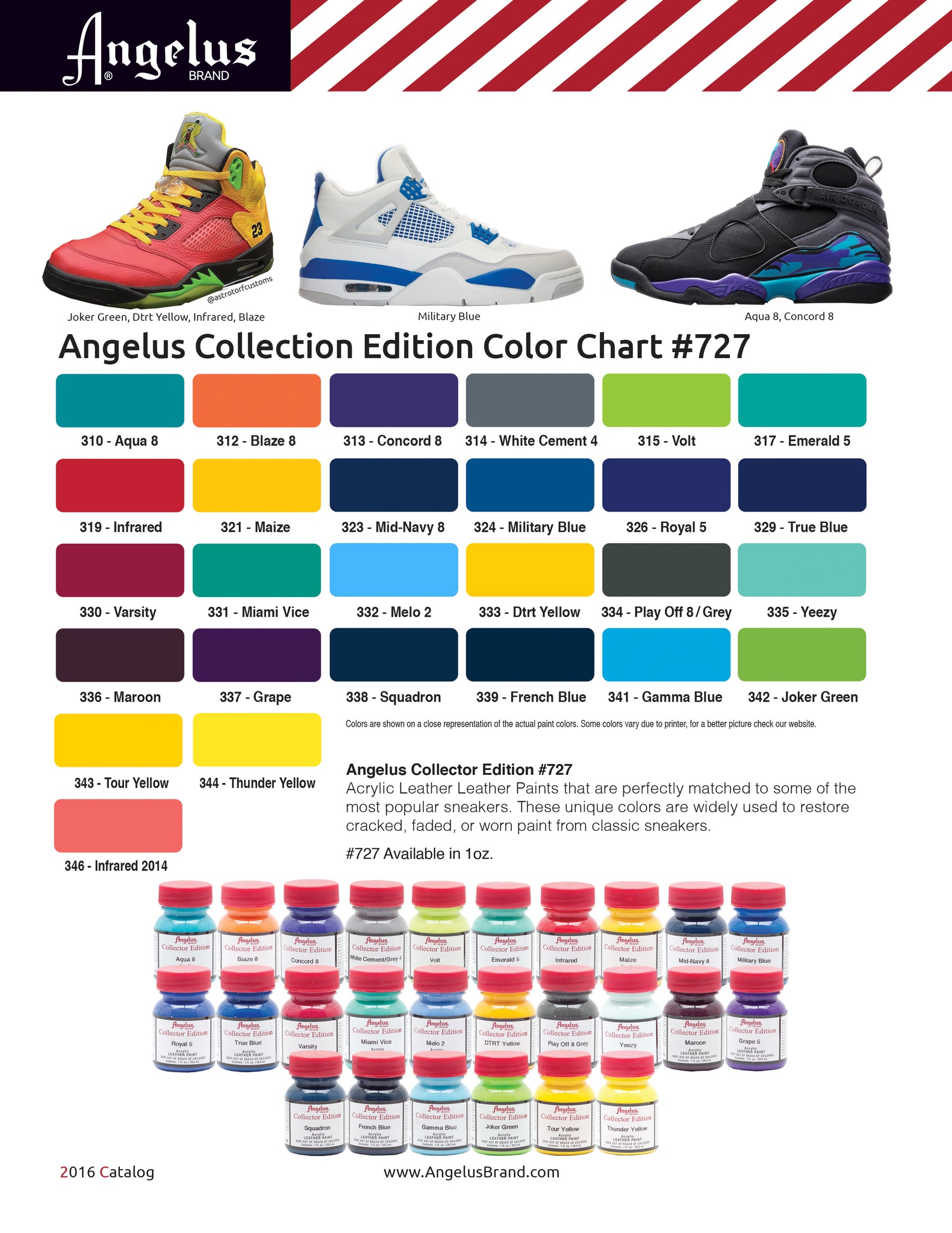 Angelus Suede Dye Color Chart