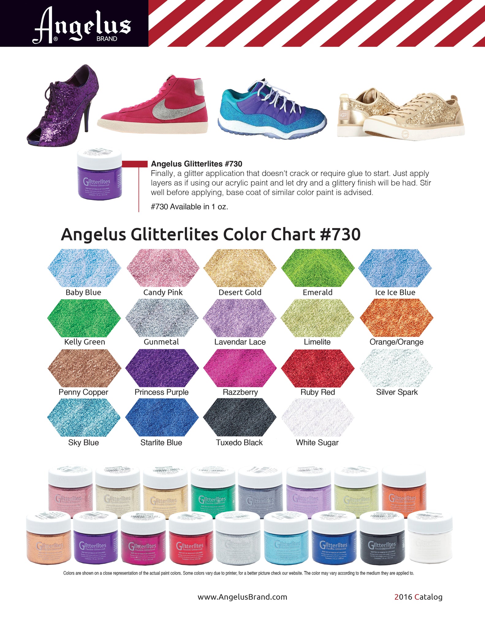 Angelus Suede Dye Color Chart