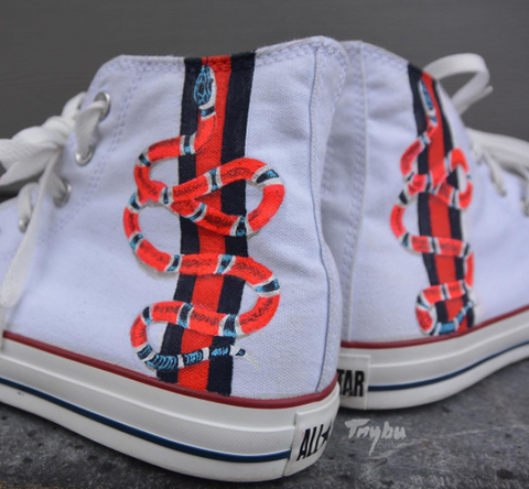 gucci painted shoes