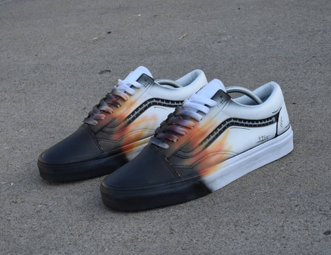 HOW TO: OFF WHITE INSPIRED VANS OLD SKOOL CUSTOM SHOES!! 