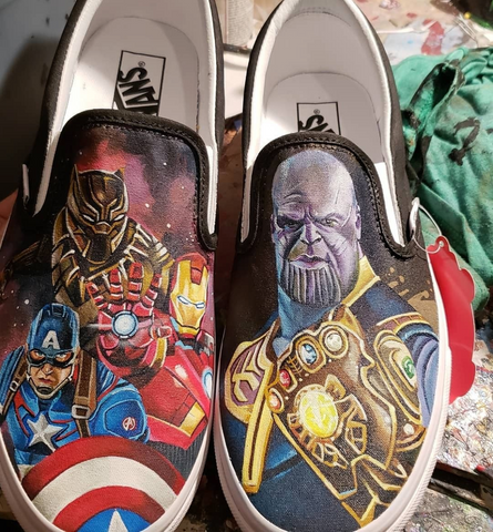 custom vans marvel