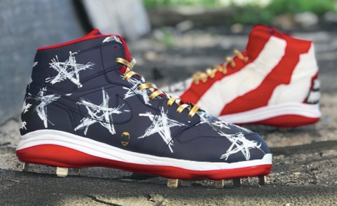 Custom Air Jordan Baseball Cleats Created By SolesbySir