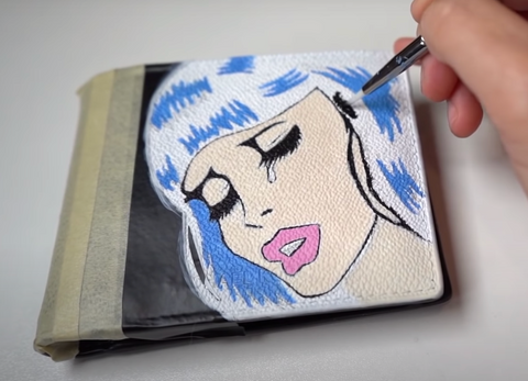 HOW TO PAINT A WALLET: DIY Painted Leather Wallet I Angelus Direct Tutorial  l Hand-Painted 