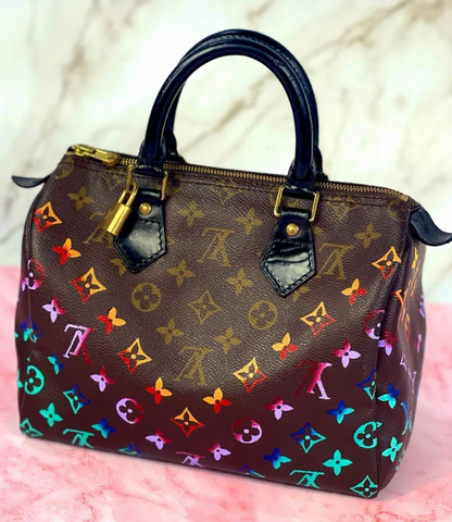 Louis Vuitton, Bags, Louis Vuitton Multicolor Speedy 3
