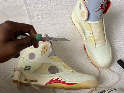 Off-White x Air Jordan V 'Sail'