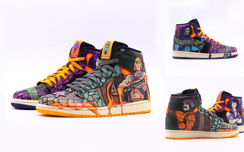 Pintado a mano personalizado He-Man Air Jordan 1