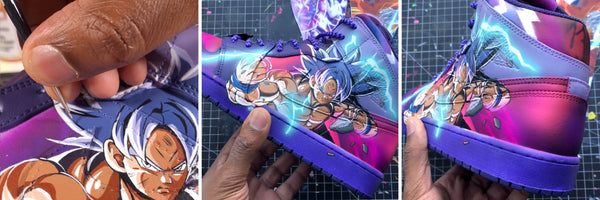 Goku Ultra Instinct Custom Air Jordan 1 by @kyxcustoms