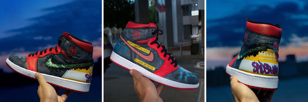 Miles Morales Jordan 1’s by 3:16 Custom Footwear @316customfootwear