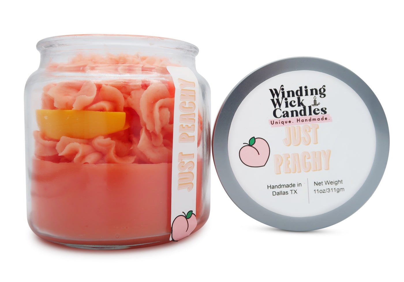 Just Peachy Candle 11oz Winding Wick Candles 5989