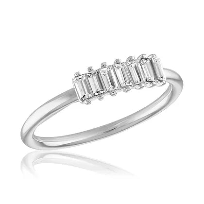 Vertical Multi Baguette Stacks Ring