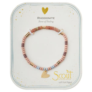 Rhodonite Stone Intention Charm Scout Curated Bracelet