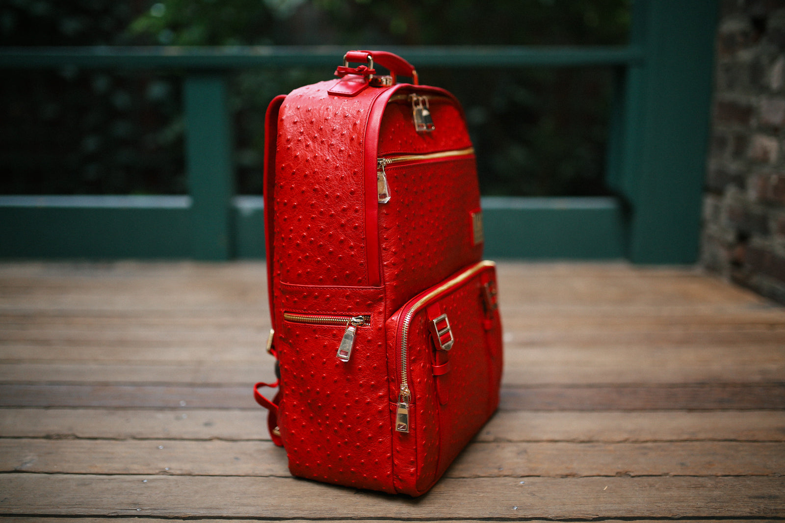 red louis vuitton backpack