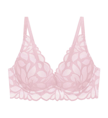 Bouquet Embroidery Wired Push Up Bra in Vanille