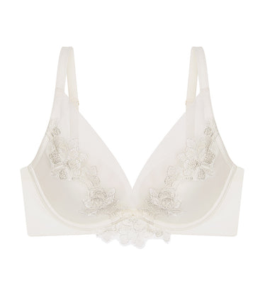 Sateen Wired Padded Bra in Vanille