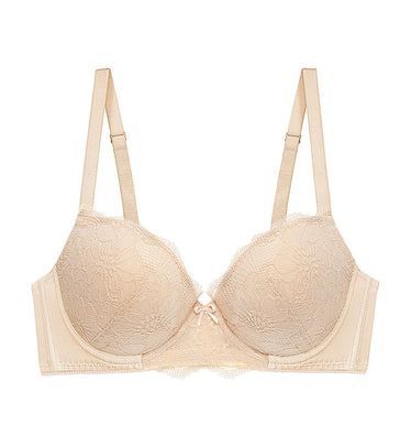 Style Dorothy Wired Push Up Detachable Bra in Nude Beige