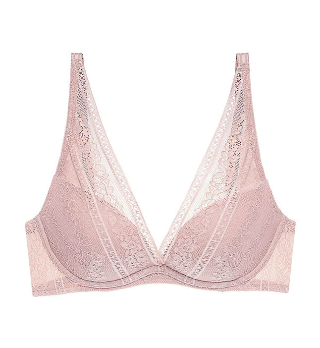 Triumph Spring Embroidery Wired Push Up Bra Vanille – OG Singapore