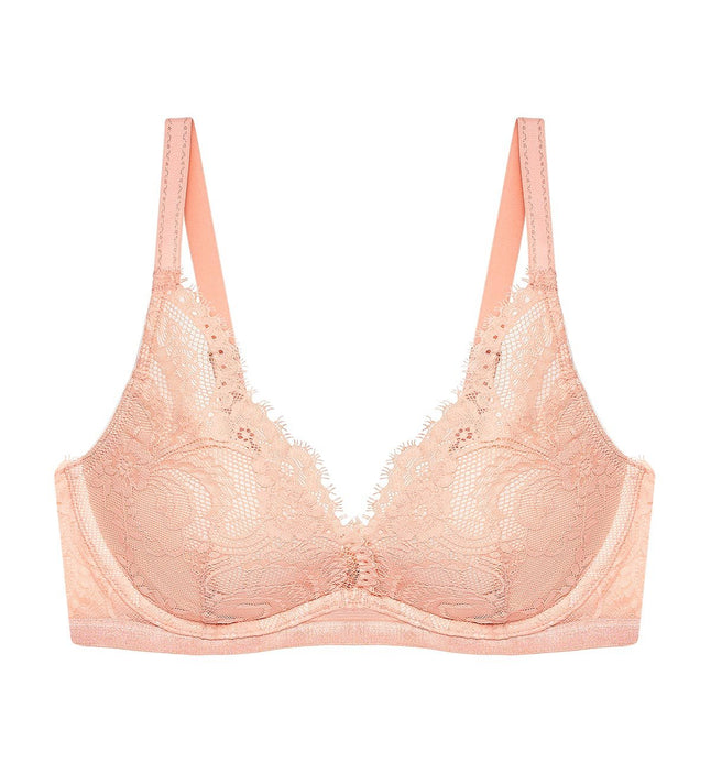 Heritage Lace Padded Push-Up Bralette, Pink