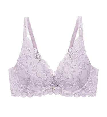 Pearlfly Fancy Full Coverage Wired Pushup Lace Bra /Women