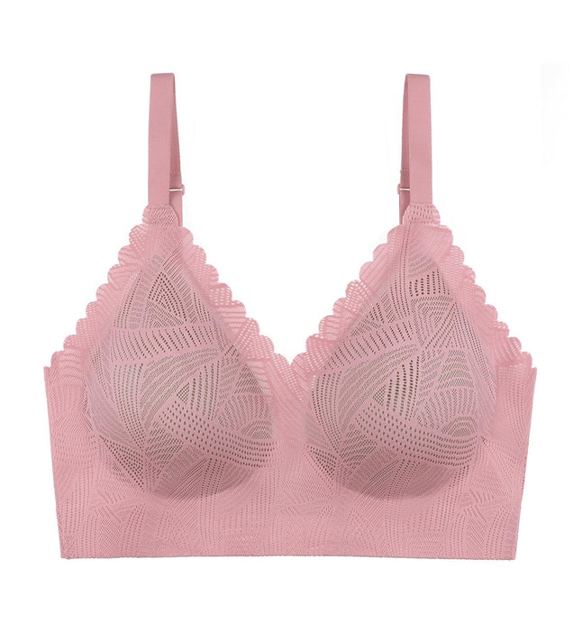 Lace Push-up Bra - Light pink - Ladies