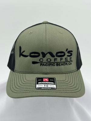 MESH BACK EMBROIDERED LOGO HAT - Kono's Coffee