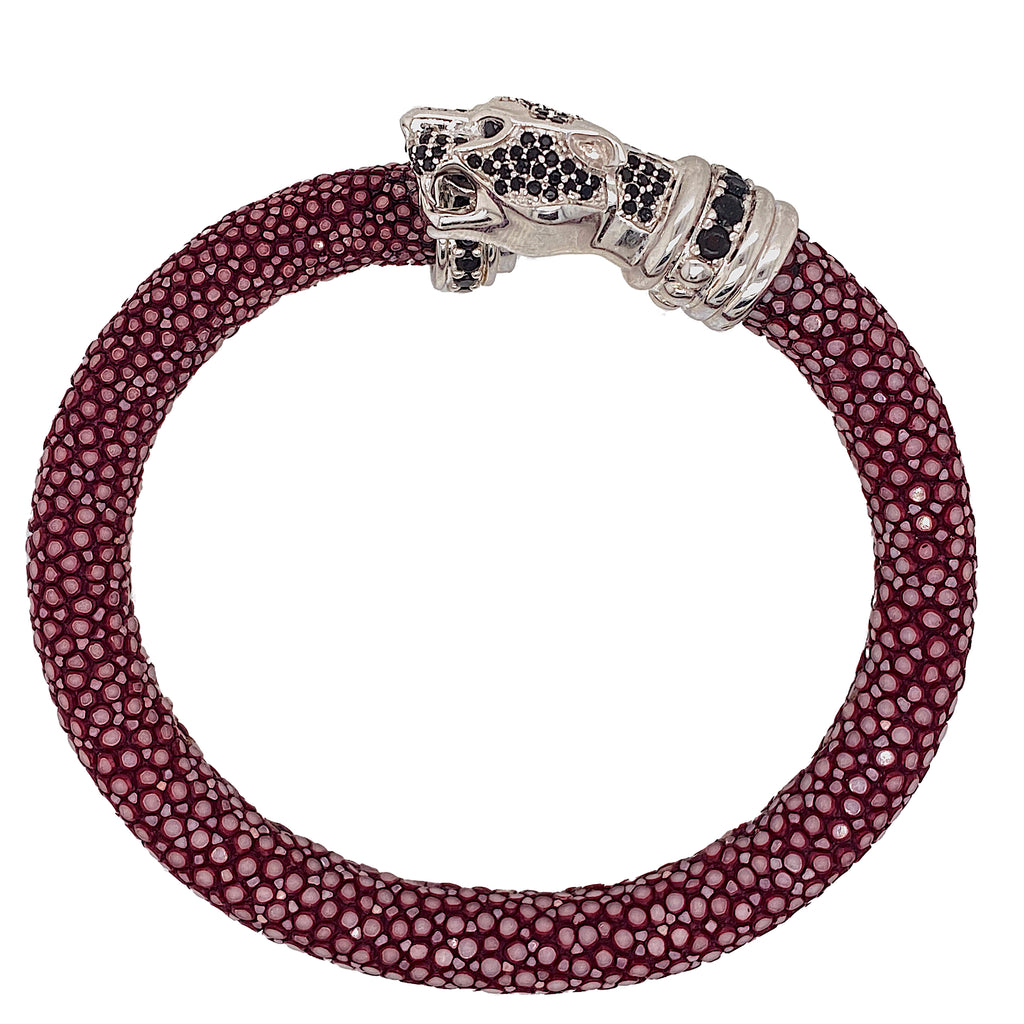 Stainless Steel Double-Headed Tiger Leather Bracelet | KALIFANO
