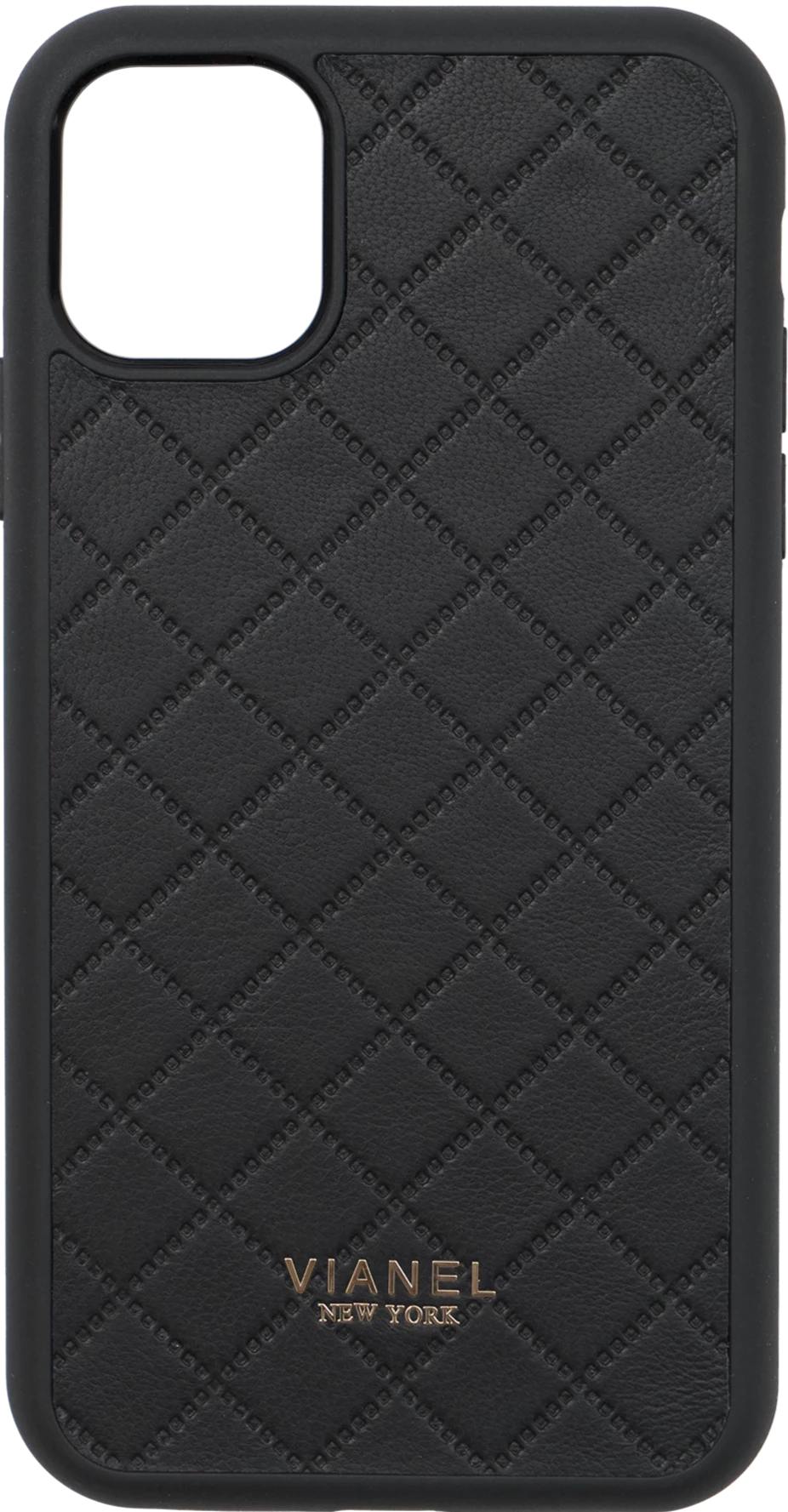 iPhone 11 Pro Flex Case - Lambskin - Black Quilted