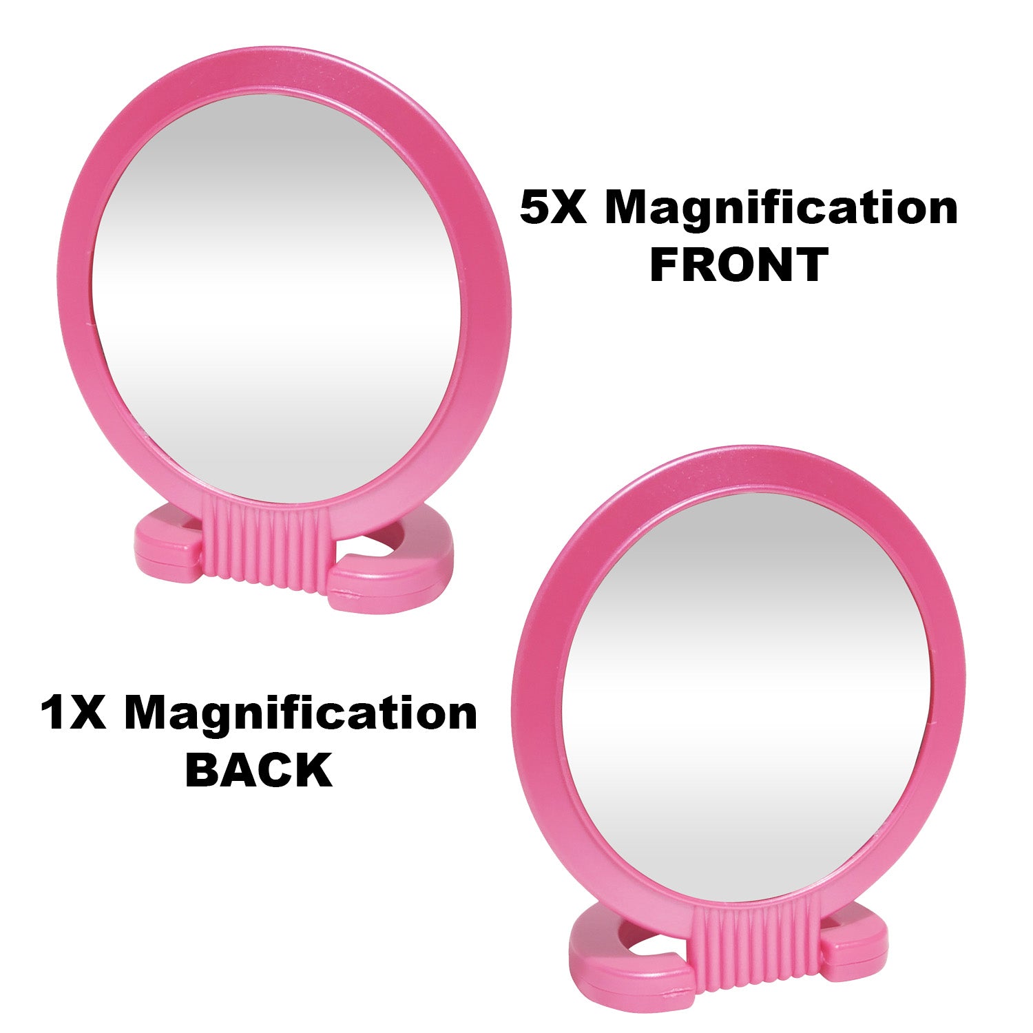 Double Sided Pedestal Mirror Pink Ti Style