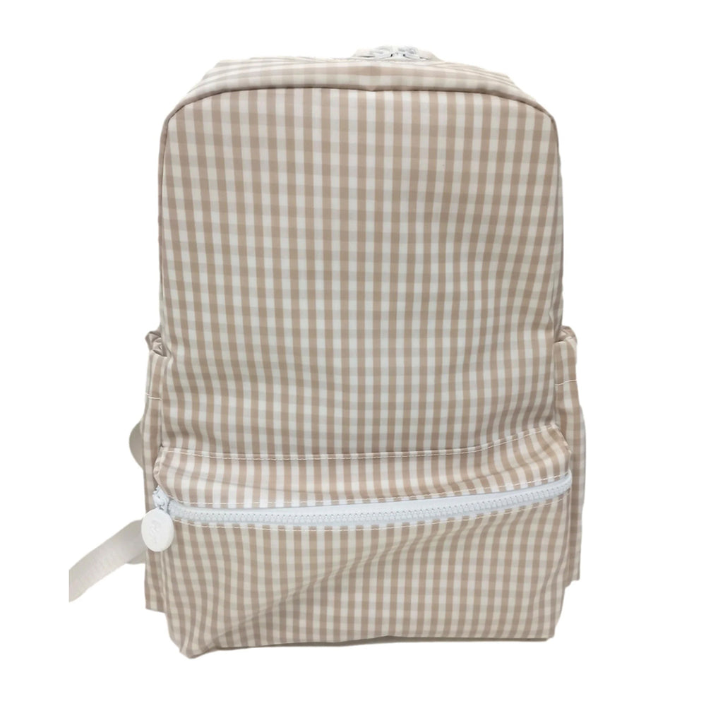 TRVL Design Backpacker Khaki Gingham Check Backpack - Madison-Drake ...