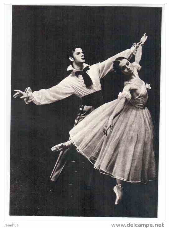 H. Puur and V. Loo in the ballet Chopiniana - Helmi Puur ballerina - b – JH  Postcards